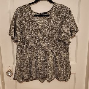 Shein Curve Peplum Blouse